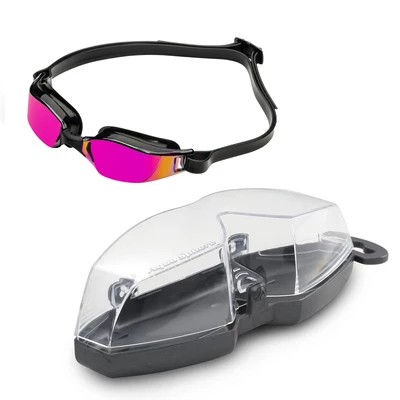 Aqua Sphere Okulary Pływackie XCeed Titanium Mirror Pink z etui